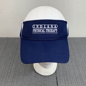 Indiana Physical Therapy Visor Unisex Adjustable Navy Blue White Cap Sport-Tek